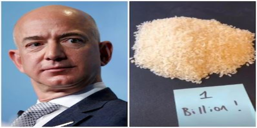 Viral TikTok video shows Jeff Bezos’s net worth with Rice Grains