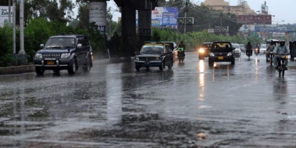 Karachi received light rain today afternoon