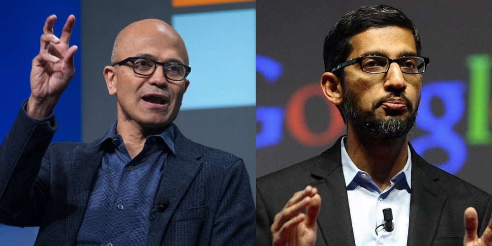 Sundar Pichai and Satya