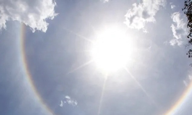 Rare Sun halo appeared in the skies over Karachi