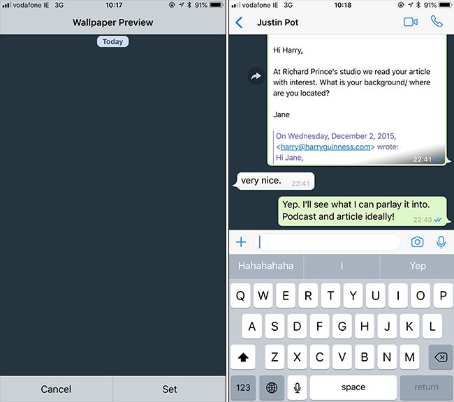 Steps showing how to change WhatsApp Chat Background