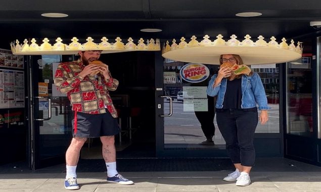 Burger King offers ‘social-distance crowns’ for the customers to enforce social distancing rules