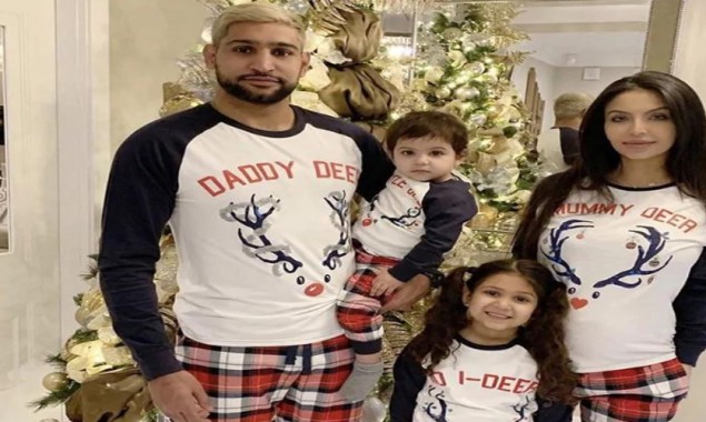 Boxer Amir Khan celebrates Eid-ul-Fitr with wife and kids