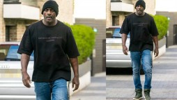 Idris Elba out for fresh air in the streets of London after health recovery