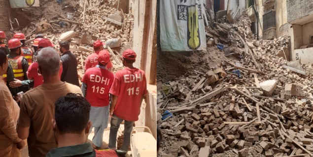 Lahore Building Collapse leaves one dead, more deaths feared
