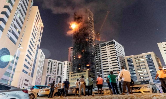 Massive Fire at Sharjah’s building brought under control