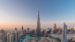 The tallest building converts into a coronavirus charity box