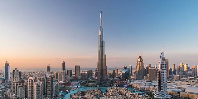 The tallest building converts into a coronavirus charity box