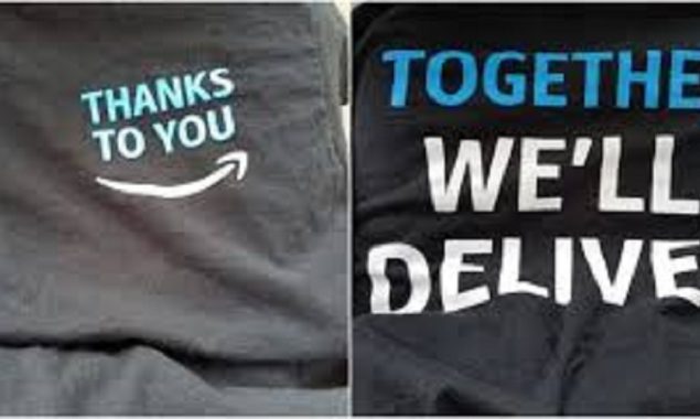 Amazon is giving “Thank you” t-shirts to its warehouse workers