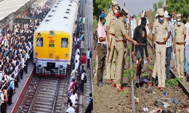 Sleeping Migrant workers Run Over by Train in India