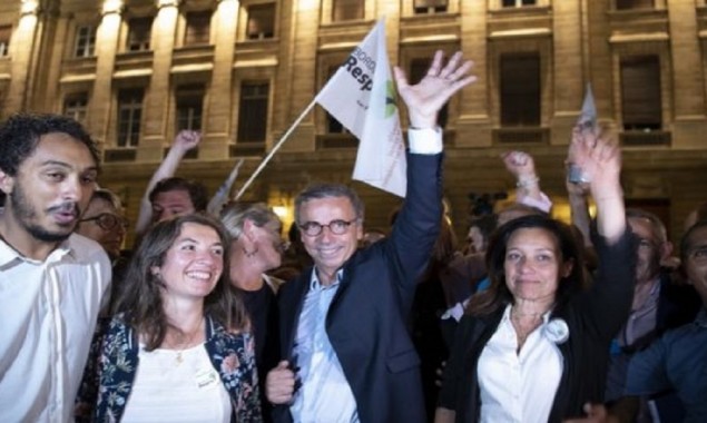 Green party score gains in municipal elections in France