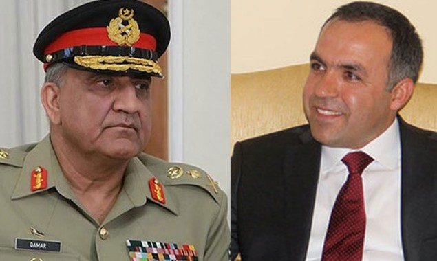 COAS Qamar Bajwa calls on Afghan Ambassador Atif Mashal