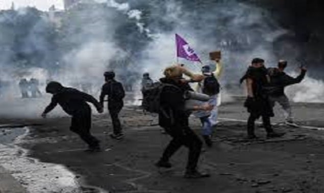 Police fire tear gas as healthcare workers joined protests in France
