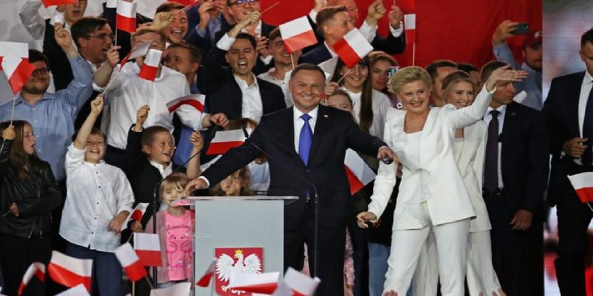 Poland's President Duda leads presidential election, exit polls suggest