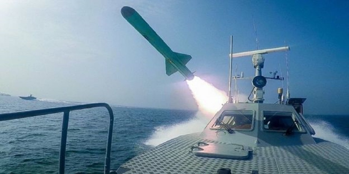 Iran blasts dummy US aircraft carrier with missiles