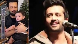 Atif Aslam with his son