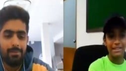 WATCH: Babar Azam interacts with 8-year old fan via video call