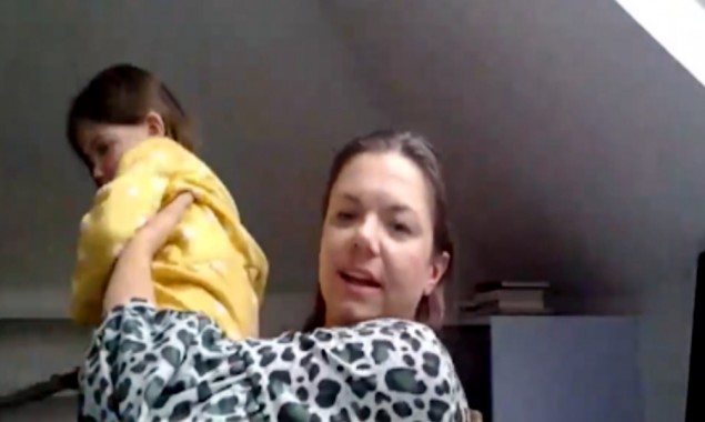 Hilarious moment as daughter crashes her mother’s live interview
