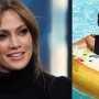 Jennifer Lopez shares moments as she splashed around the pool