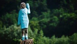 U.S First Lady Melania Trump’s sculpture set on fire in Slovenia