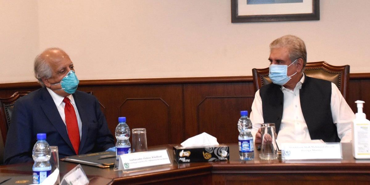 FM Shah Mahmood Qureshi calls on US envoy Zalmay Khalilzad