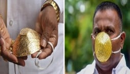 Man dons face mask made of Gold to fend off Coronavirus