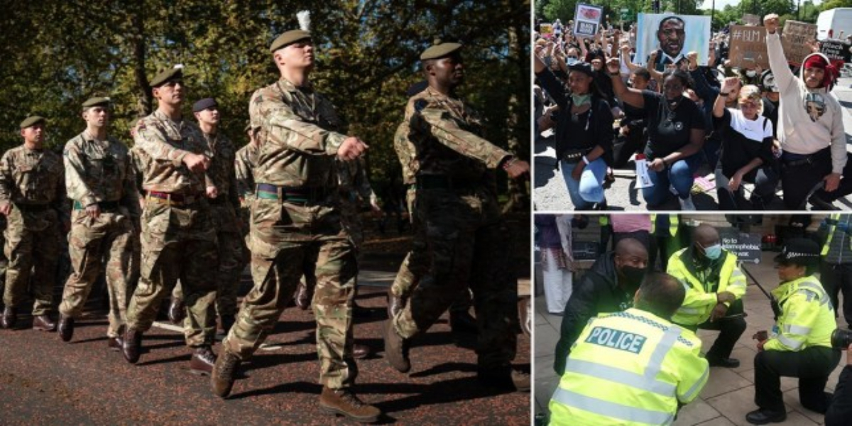 UK military banned from taking the Knee in solidarity with Black Lives Matter