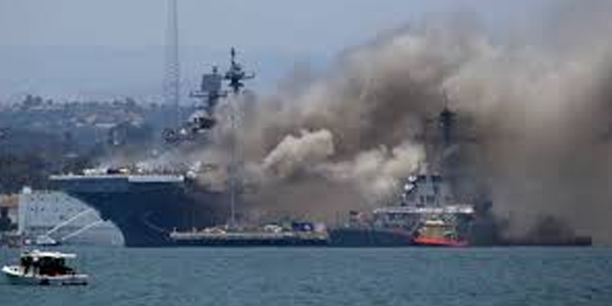 Fire Breaks out in Navy Ship in San Diego, Injured 21 People