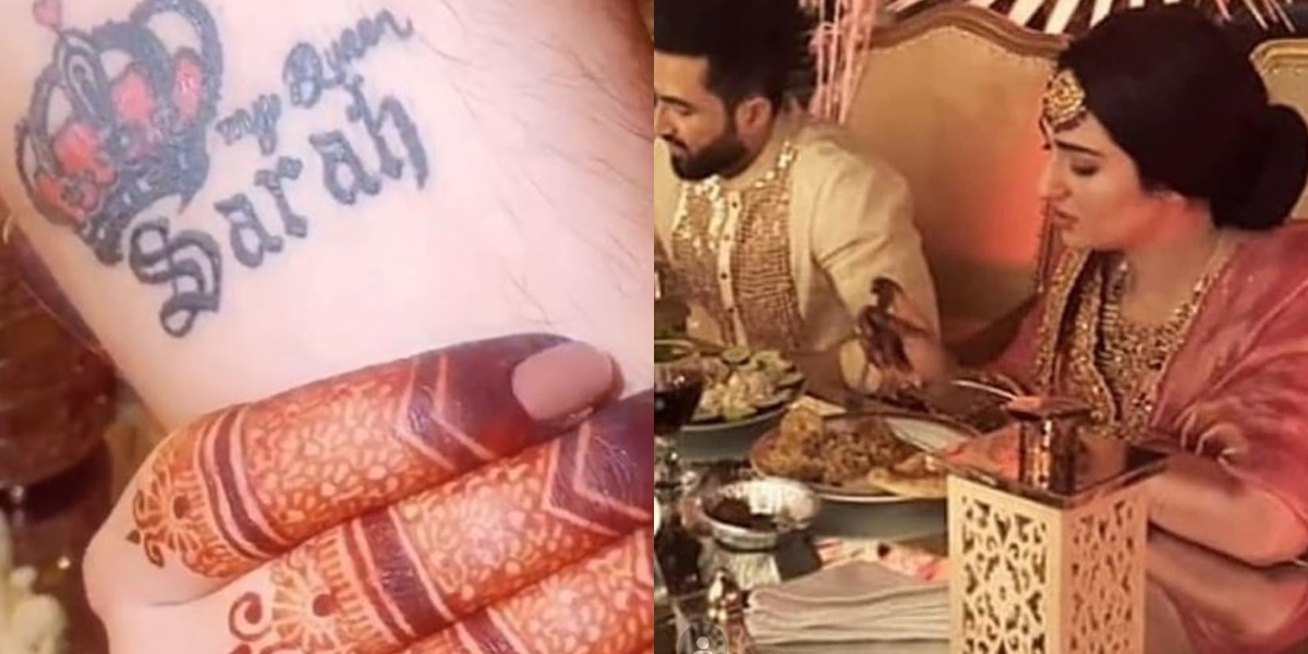 Watch: Newly-wed Sarah Khan and Falak Shabir at their Barat Ceremony