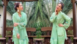 Ayesha Omar exudes elegance in a mint green dress