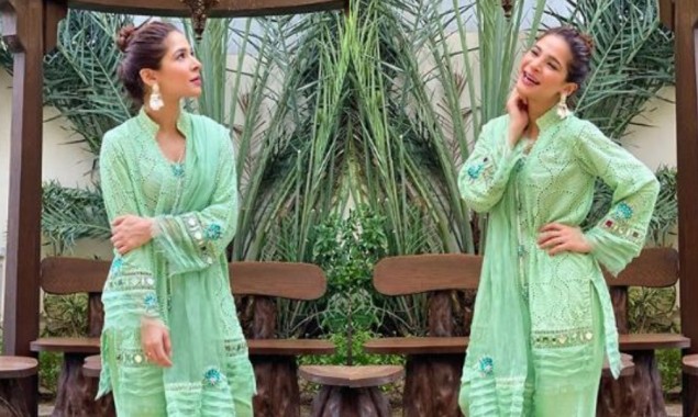 Ayesha Omar exudes elegance in a mint green dress