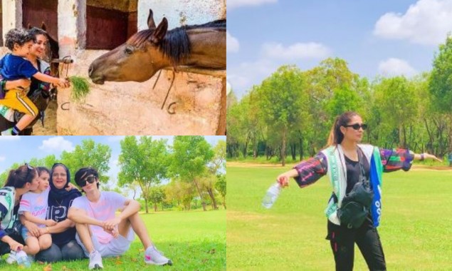 Ayeza Khan enjoys quality time with family at a farmhouse