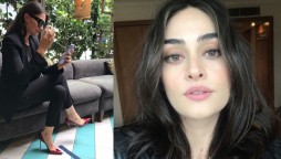 Esra Bilgiç black outfit