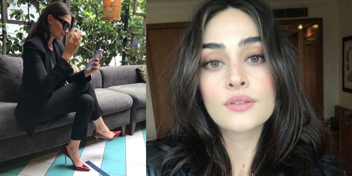 Esra Bilgiç black outfit