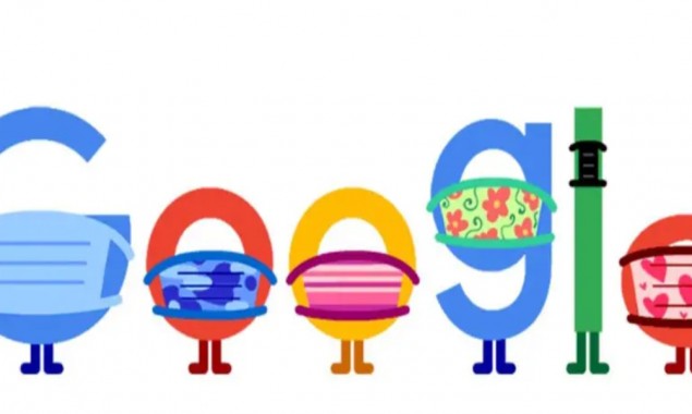 Google Doodle promotes mask wearing and social distancing