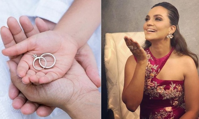 Celebs pour in wishes for Aamina Sheikh as she shared picture of her wedding ring