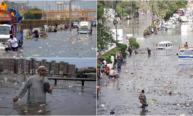 Rains Wreak Havoc: Parts of Karachi Flooded, Nullahs Overflowed