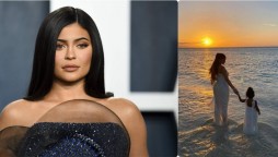 Kylie Jenner, Stormi are mother-daughter goals in matching white outfits at an ocean