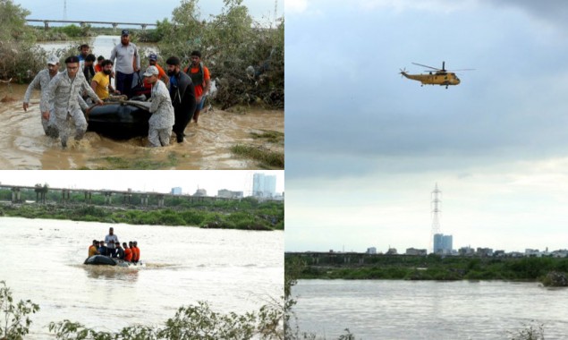 Pakistan Navy continues rescue and relief operation in Karachi