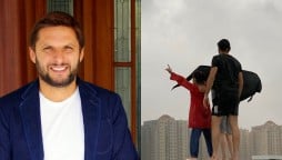 Shahid Afridi enjoys rain with family