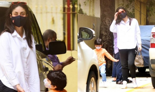 Pictures: Taimur Ali Khan visits Karisma Kapoor with mother Kareena