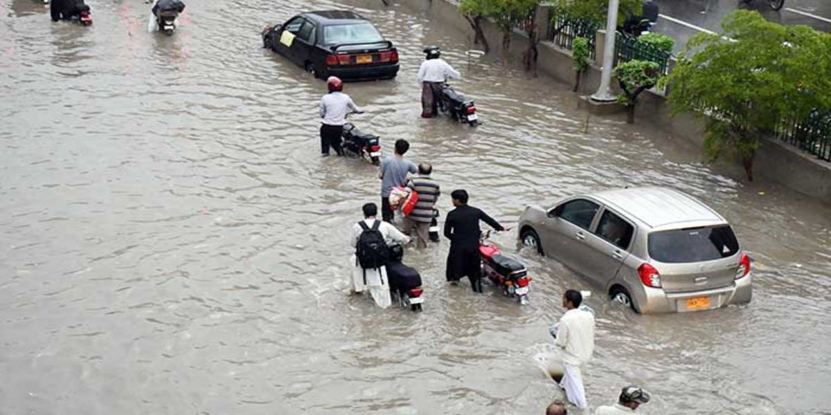 Karachi rain flooding situation