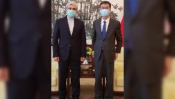 Iranian Ambassador calls on his counterpart at Chinese Embassy