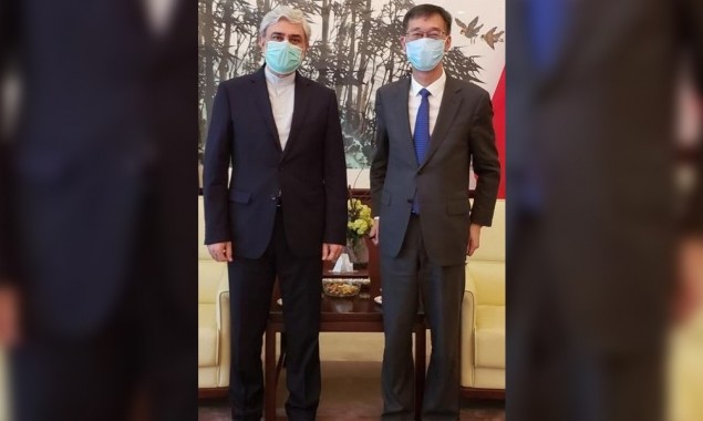 Iranian Ambassador calls on his counterpart at Chinese Embassy