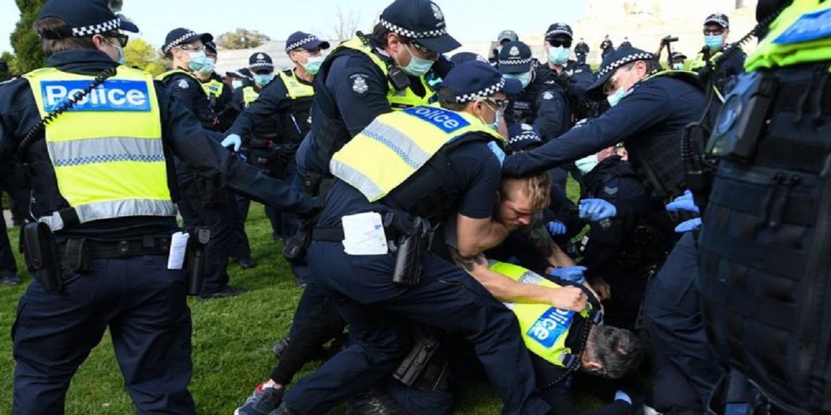 Coronavirus: Arrests as hundreds gather for anti-lockdown protests in Australia