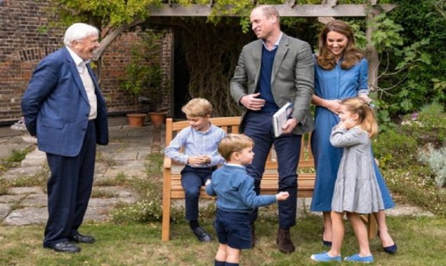 Sir David Attenborough gifts Prince George a fossil at royal screening