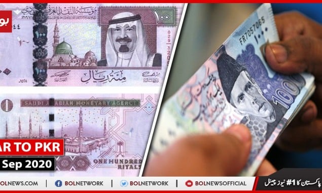 SAR TO PKR (Saudi Riyal to Pakistan Rupee), 20 Sept 2020