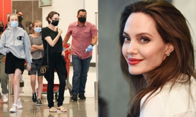 Angelina Jolie enjoyed a shopping trip alongside her kids over the weekend