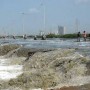 Korangi causeway once again closed for traffic after floodwater from Malir River
