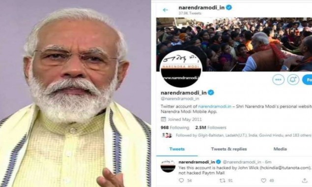 Narendra Modi’s personal website Twitter account hacked